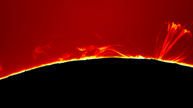 Sonnenregion mit der Schleifenprotuberanz am 24. Juni 2024