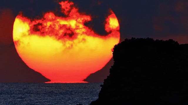 Sunset on the mediterranean punta braccetto Sicily-Ragusa 