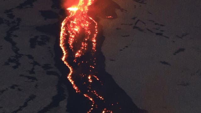 Second shot, new eruption Etna Mountain Sicily 