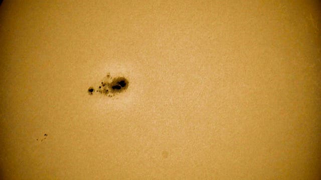 Spectacular giant Sunspot at the center of the sun Italy Ragusa 