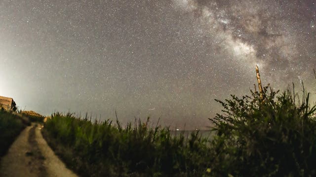 Milky way over Cava D'aliga Italy Sicily 