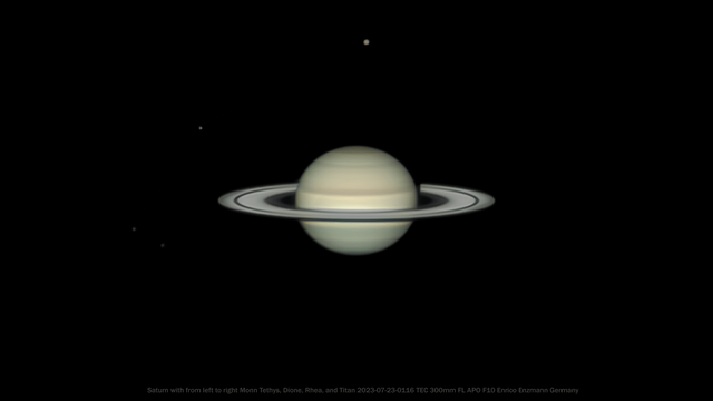 Mondparade bei Saturn 23. Juli 2023