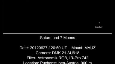 Saturn mit 7 Monden