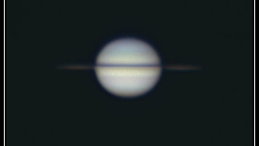 Saturn in fast Kantenstellung am 30.12.2008