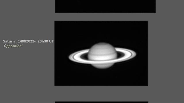 Saturn 2022 Oppositionseffekt (Seeliger-Effekt)