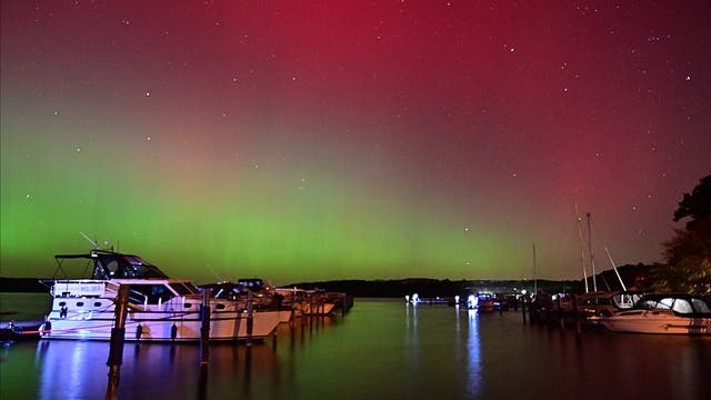 Polarlichter über dem Werbellinsee