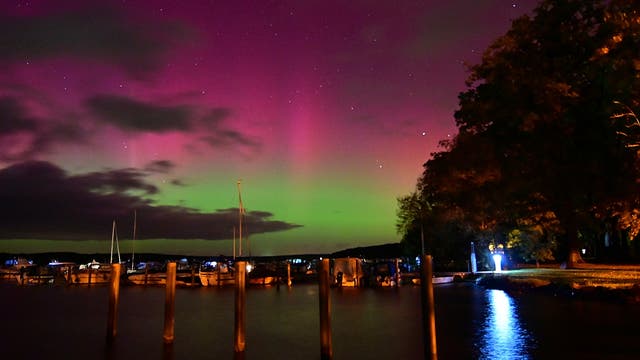 Polarlichter über dem Werbellinsee