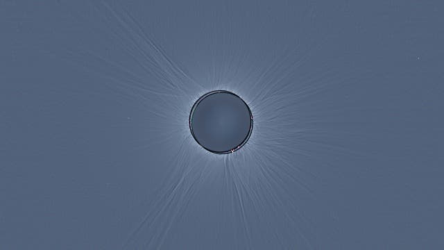HDR-Bild von der Sonnenfinsternis am 8. April 2024