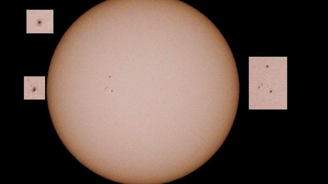 Sonne mit Fleckengruppe 24. April 2021