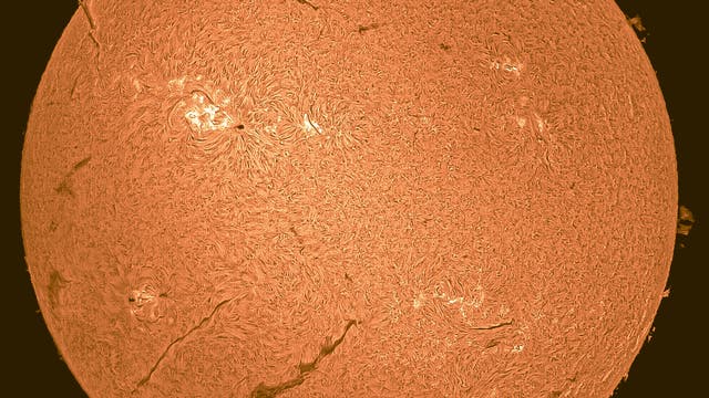 H-Alpha-Sonnenaufnahme am 9. Juli 2022