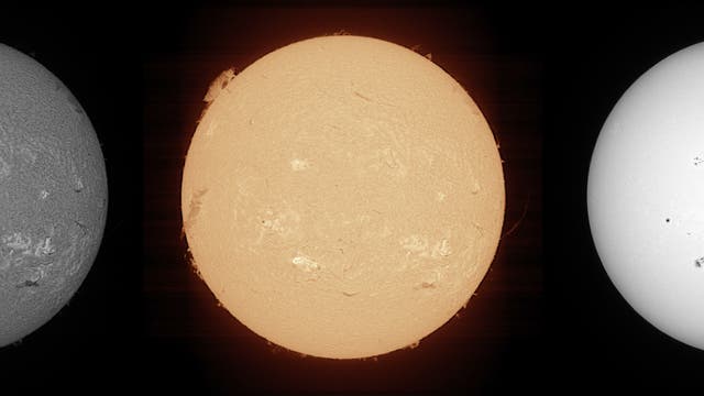 Sonne am 16. Juni 2024 mit Spektroheliograf aufgenommen im H-alpha-Bereich