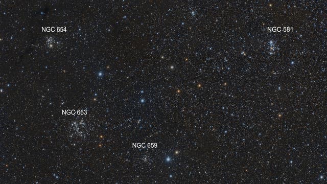 Sternhaufen im Sternbild Kassiopeia