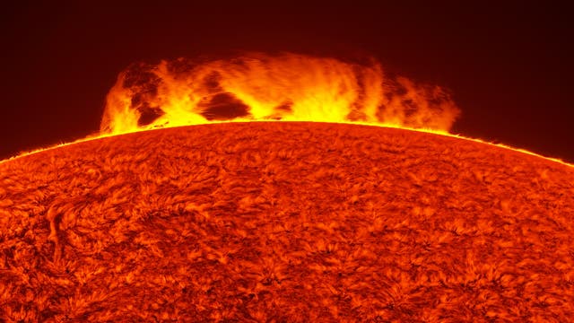 Large solar prominence