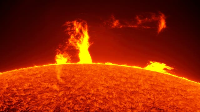 A floating prominence