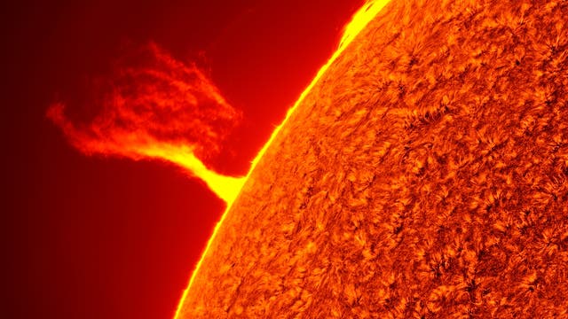 Big solar prominence