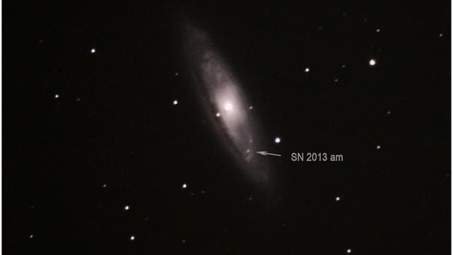 Supernova in der Galaxie M 65