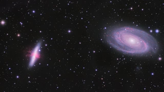 Messier 81, Messier 82, Holmberg IX und IFN