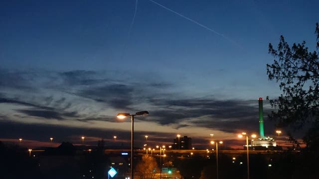 Venus am Abendhimmel in Ludwigshafen/Rhein