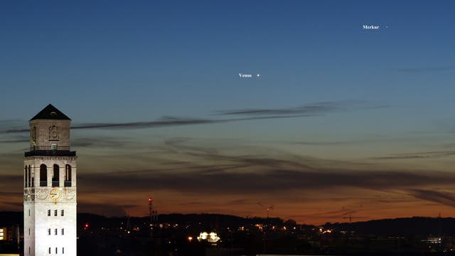 Venus und Merkur am 20. März 2018