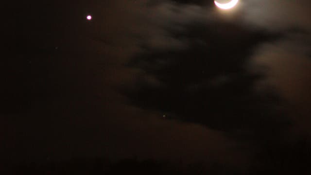 Venus und liegende Mondsichel -2-