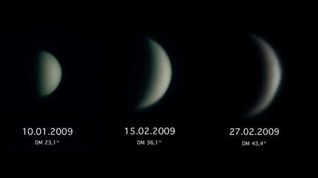 Die Phasen der Venus 2009