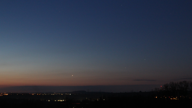 Venus, Mars und Saturn am Morgenhimmel