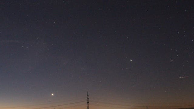 Venus, Jupiter und Saturn am Morgenhimmel