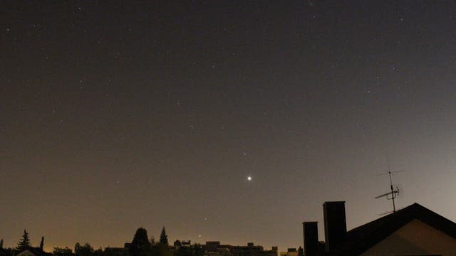 Venus, Regulus, Mars und Jupiter am Morgenhimmel