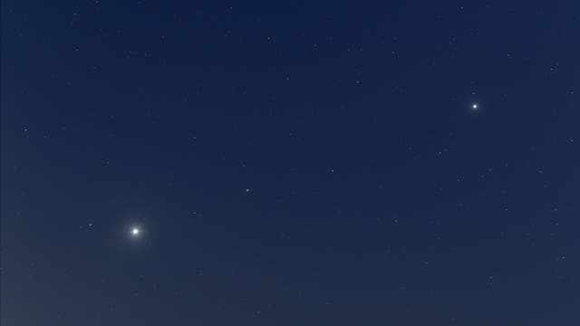 Drei Planeten am Morgenhimmel