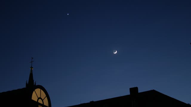 Mond und Venus am 29.1.2009