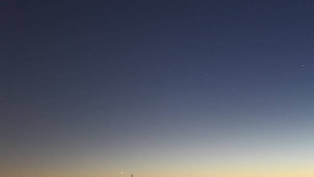 Venus und Saturn am Abendhimmel - 1