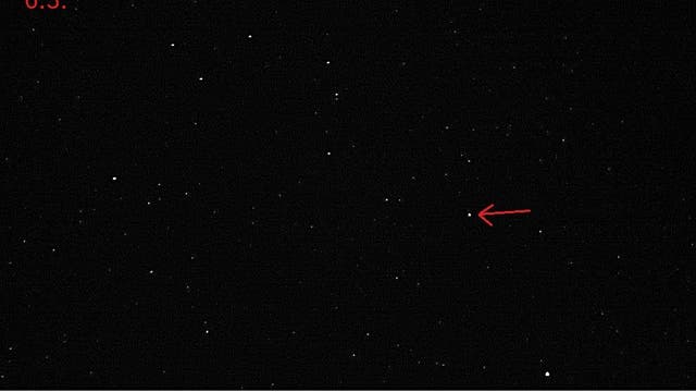 Kleinplanet Vesta, Position abends am 5.,6. und 7. März 2021