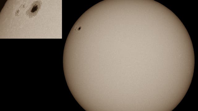 AR 12529 erscheint am Sonnenrand