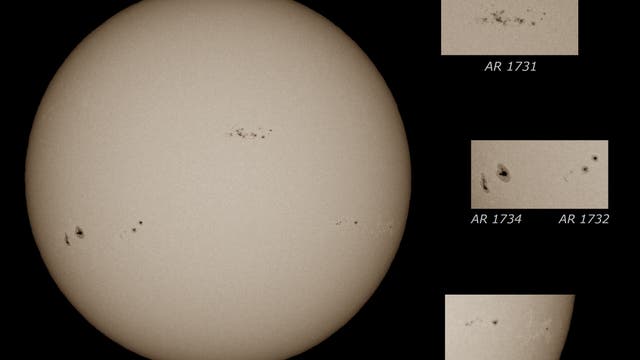 Die Sonne und ihre Flecken am 1. Mai 2013