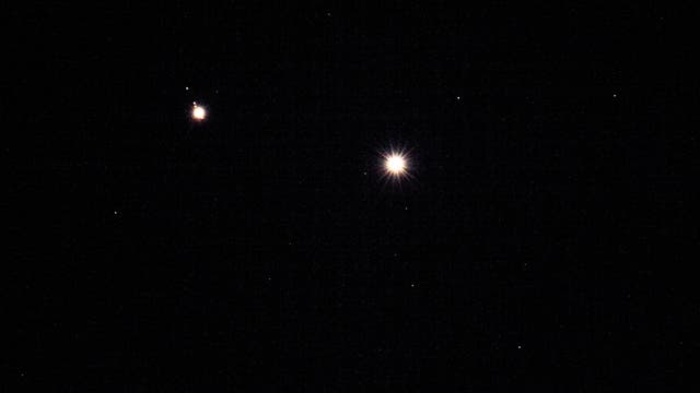 Jupiter mit Monden & Venus als Abendsterne