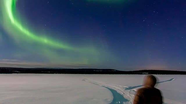 Polarlichter in Muonio, Nordfinnland