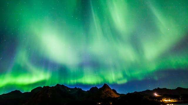Polarlichter über Kabelvåg, Lofoten-I