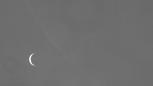 Venus-Bedeckung durch den Mond am 19. Juni 2020 - kurz vor der Bedeckung