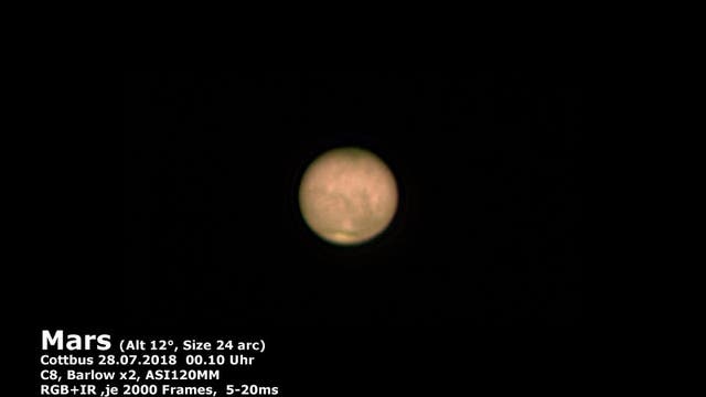 Mars vom Balkon in Cottbus