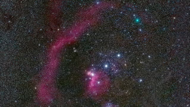 Komet C/2020 M3 (ATLAS) im Sternbild Orion