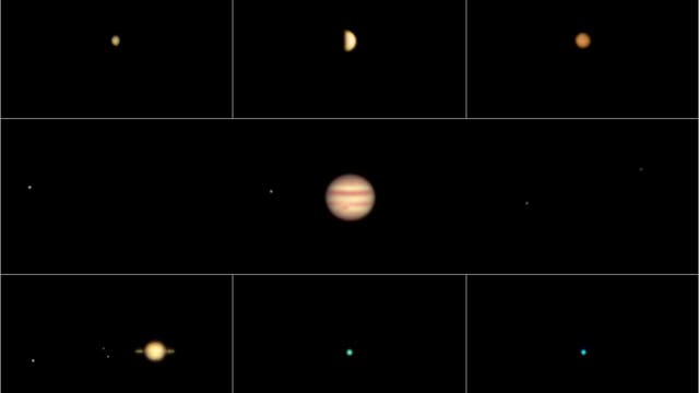 Sieben Planeten mit kompaktem 50mm Smart Teleskop