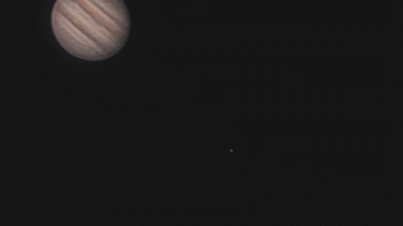 Ein ziemlich letzter Jupiter, minimalistisch erfasst