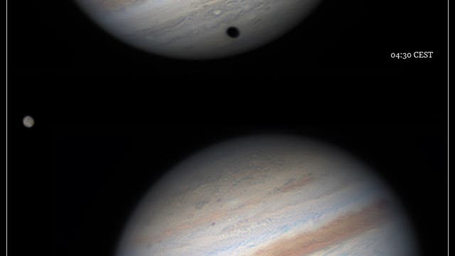 Jupiter mit Ganymeds Schatten