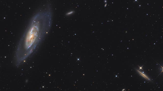 M 106 und NGC 4217 im Sternbild Jagdhunde
