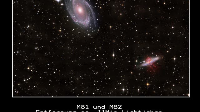 Das Galaxienpaar Messier 81/82