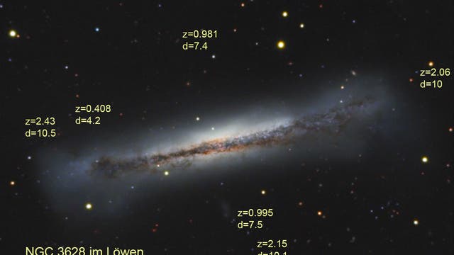Quasare um NGC 3628