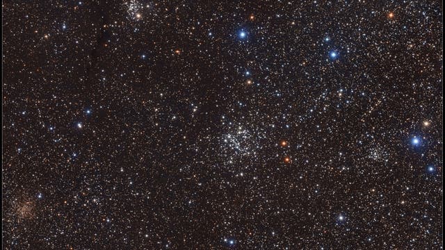 NGC 663 659 654 und vdB 6 in der Cassiopeia