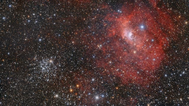Blasennebel und offener Sternhaufen M 52