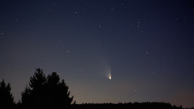 Komet Panstarrs über dem Kobernaußerwald