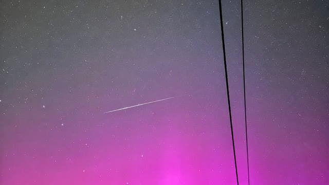 Perseid vor Polarlicht in Deutschland